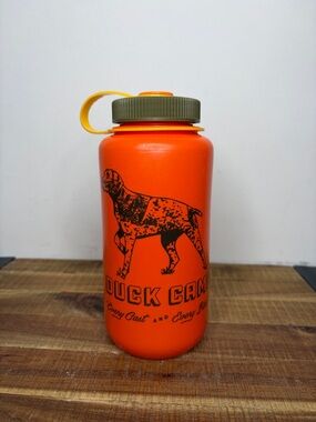 Duck Camo 32oz Orange Nalgene Water Bottle